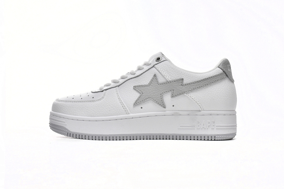 A Bathing Ape Bape Sta Low White Grey 1H73-191-921 