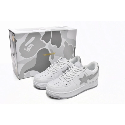 A Bathing Ape Bape Sta Low White Grey 1H73-191-921  02