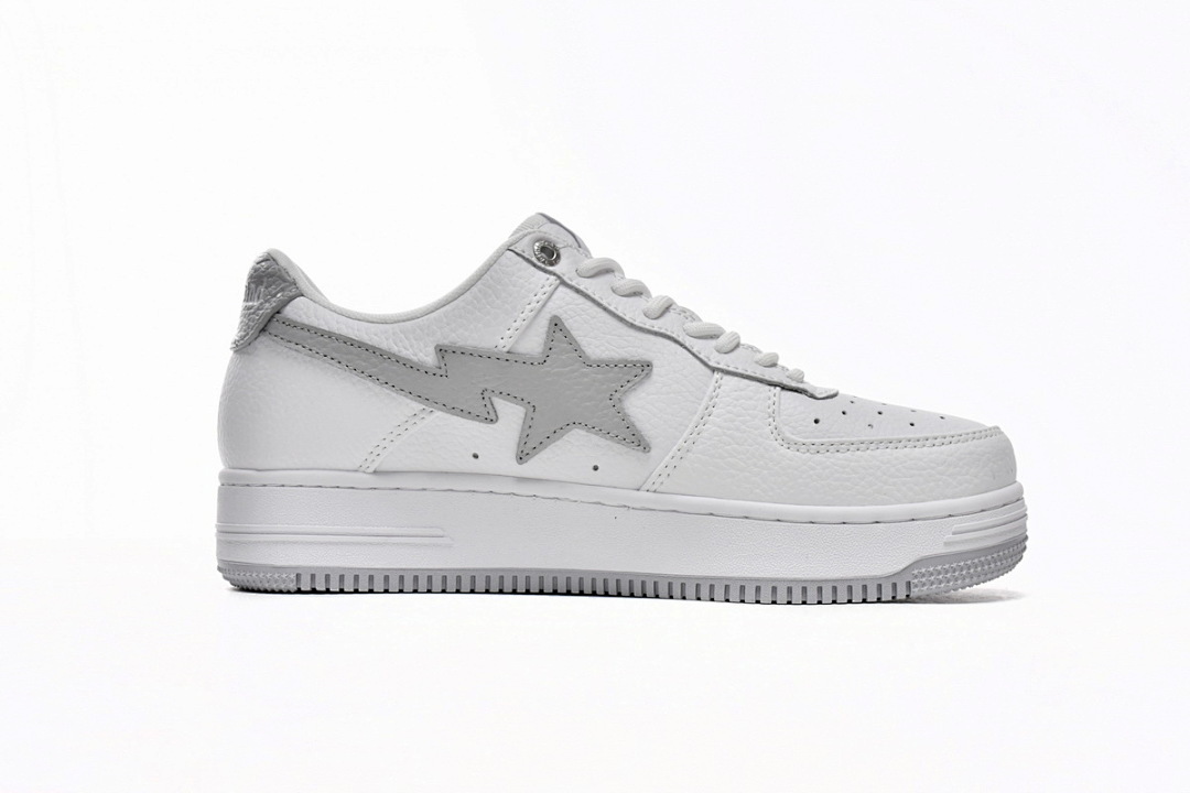 A Bathing Ape Bape Sta Low White Grey 1H73-191-921 