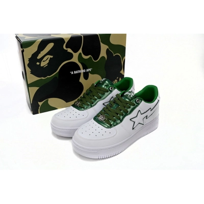  A Bathing Ape Bape Sta Low White Green edge 1J30-191-017 02