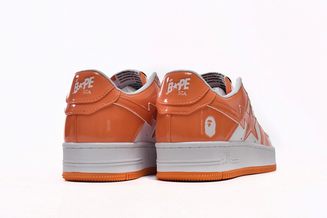  A Bathing Ape Bape Sta Low White Orange 1H70-191-001