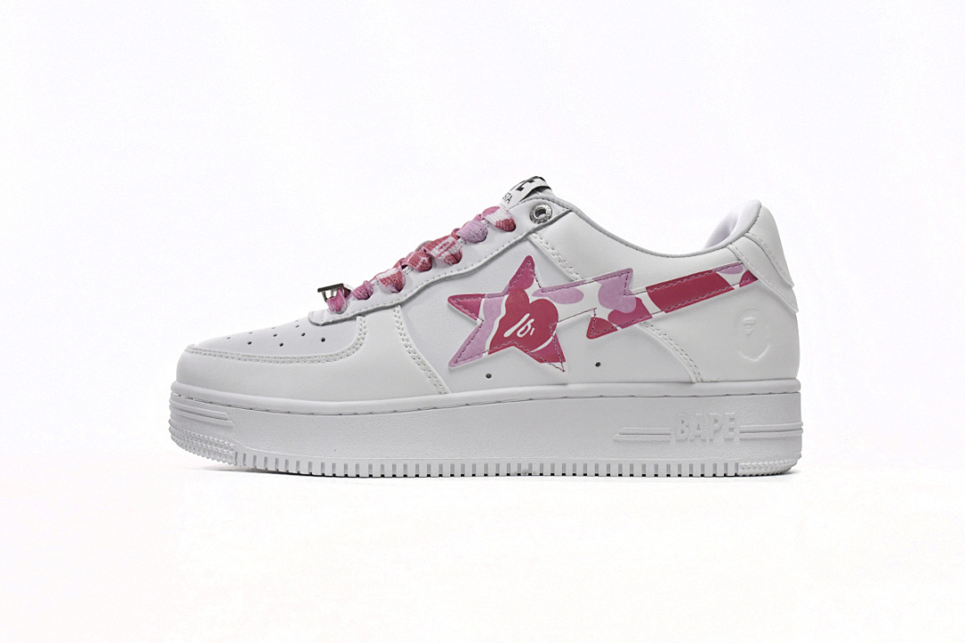A Bathing Ape Bape Sta Low White Red Camouflage  1H20-191-045 