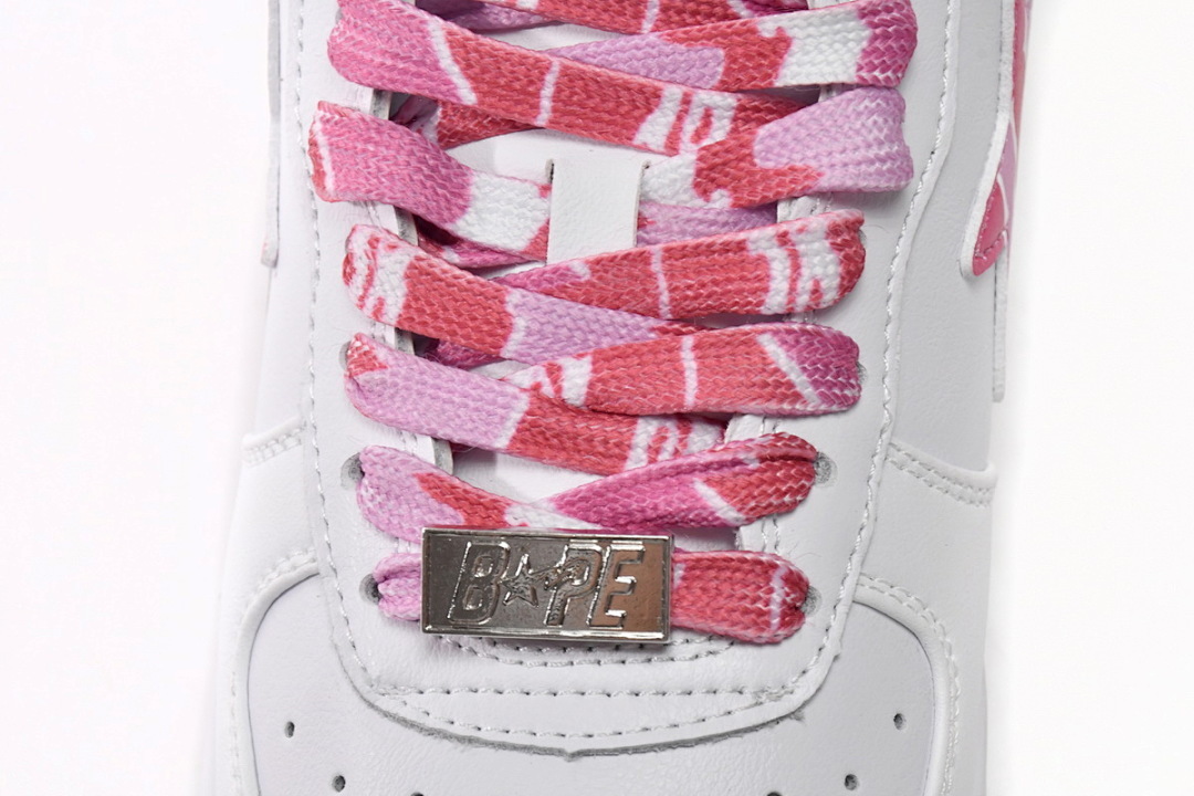 A Bathing Ape Bape Sta Low White Red Camouflage  1H20-191-045 