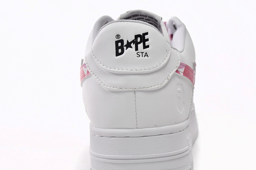 A Bathing Ape Bape Sta Low White Red Camouflage  1H20-191-045 