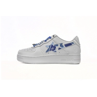 A Bathing Ape Bape Sta Low White Blue Camouflage 1H20-191-045  01