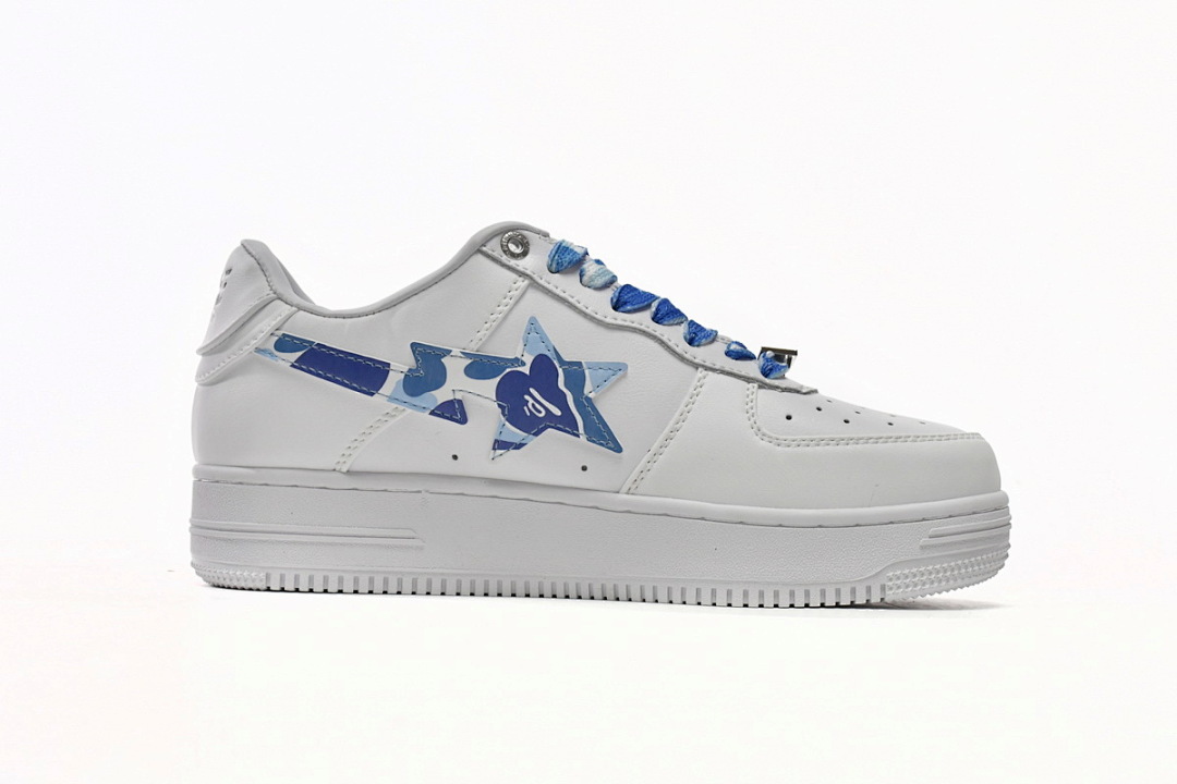 A Bathing Ape Bape Sta Low White Blue Camouflage 1H20-191-045 