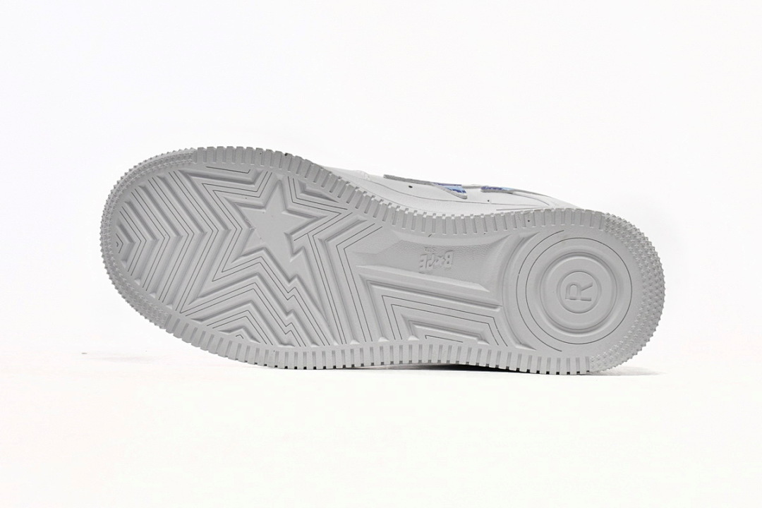 A Bathing Ape Bape Sta Low White Blue Camouflage 1H20-191-045 