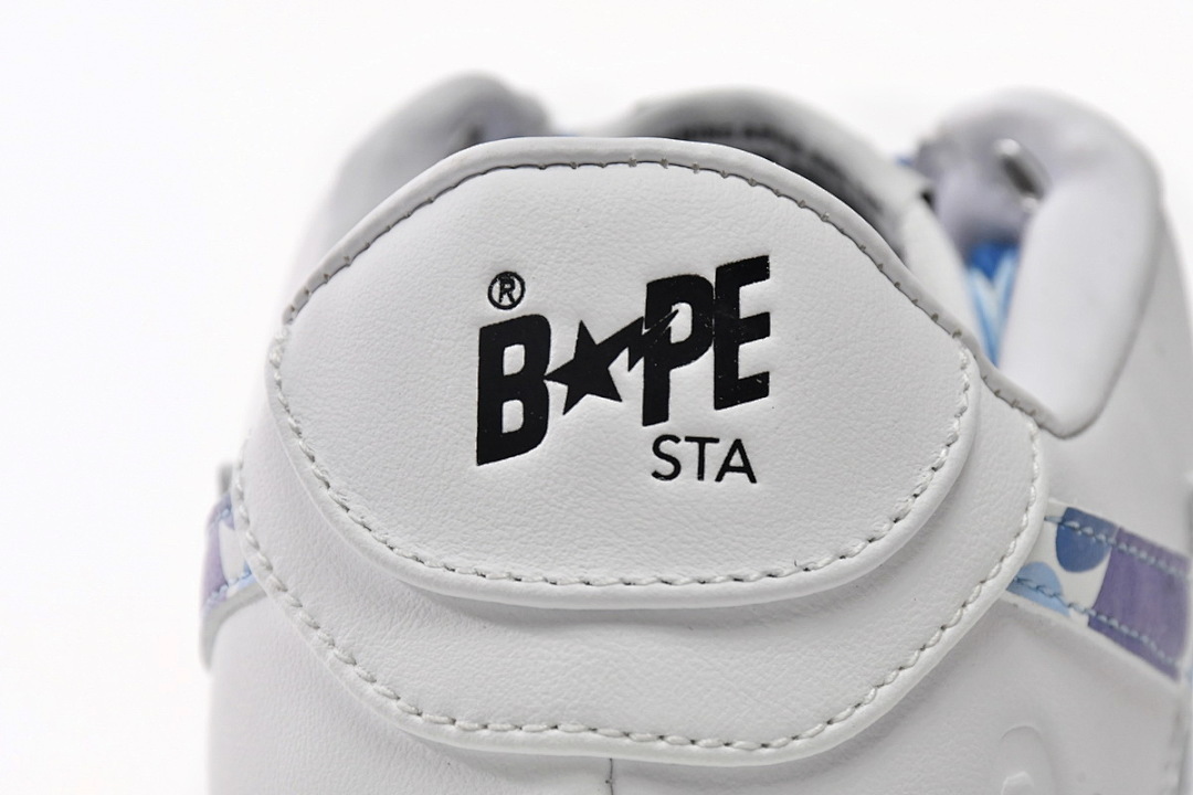 A Bathing Ape Bape Sta Low White Blue Camouflage 1H20-191-045 