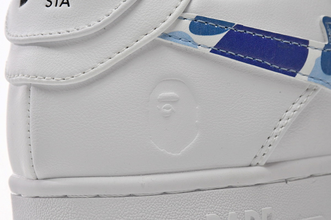 A Bathing Ape Bape Sta Low White Blue Camouflage 1H20-191-045 