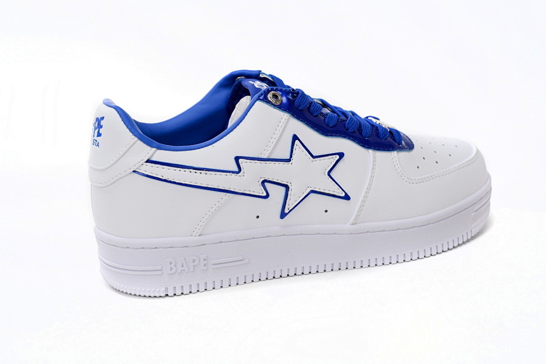 A Bathing Ape Bape Sta Low White and Blue Border 1J30-191-017 