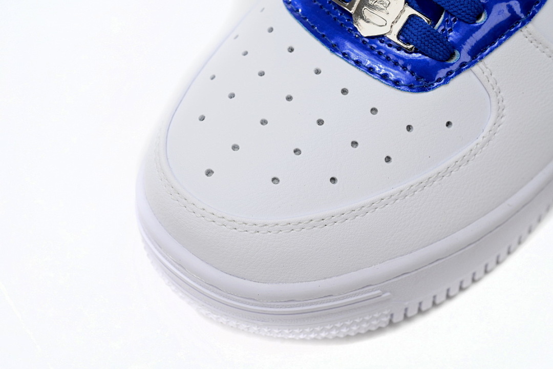 A Bathing Ape Bape Sta Low White and Blue Border 1J30-191-017 