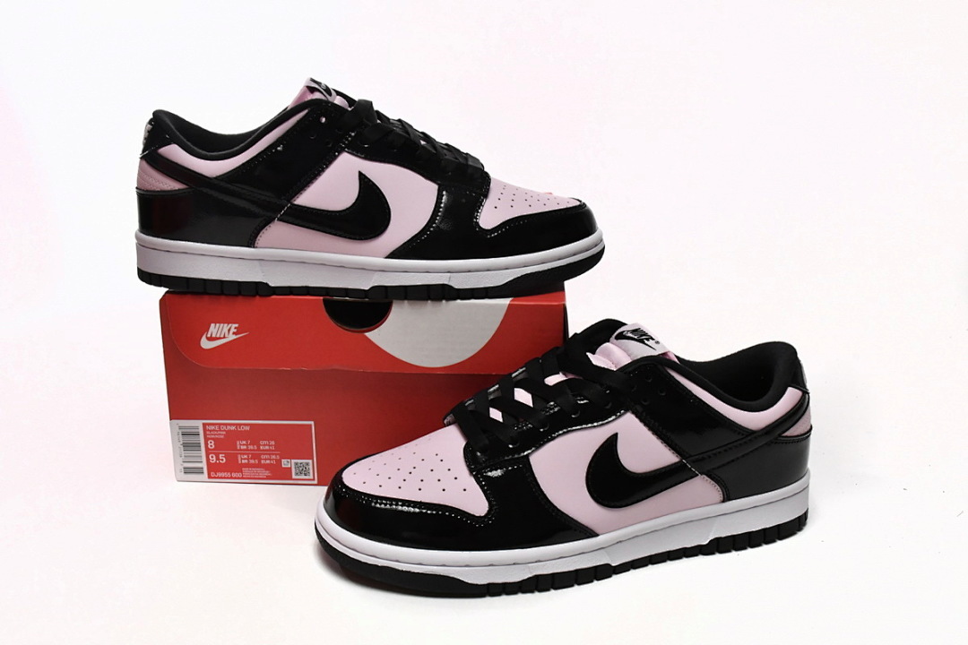 LJR Batch Nike Dunk Low Pink Black Patent DJ9955-600