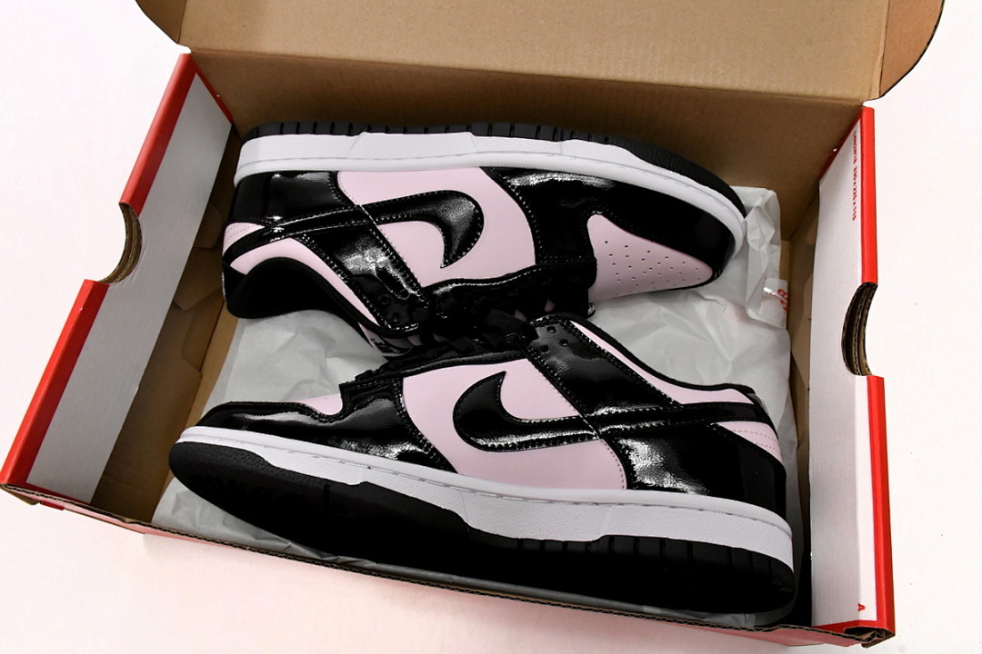 LJR Batch Nike Dunk Low Pink Black Patent DJ9955-600