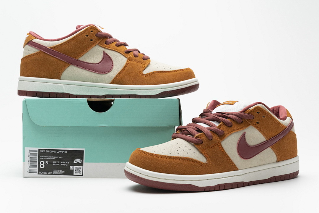 LJR Batch Nike SB Dunk Low Pro Dark Russet Cedar BQ6817-202 