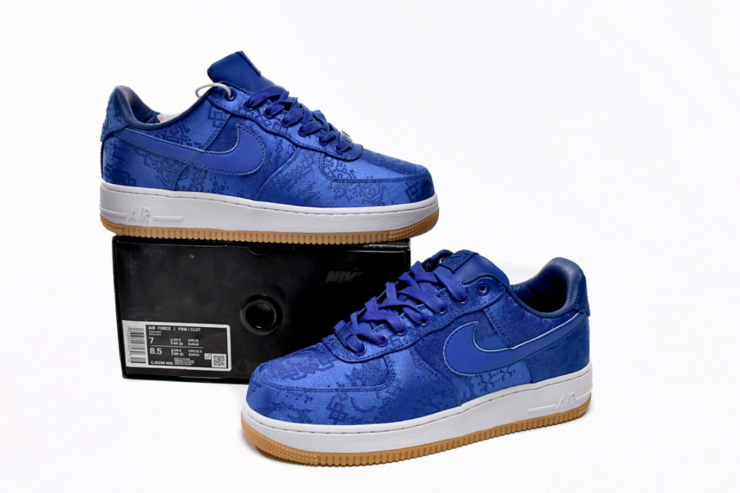  CLOT x Nike Air Force 1 Low Premium Blue Silk  CJ5290-400