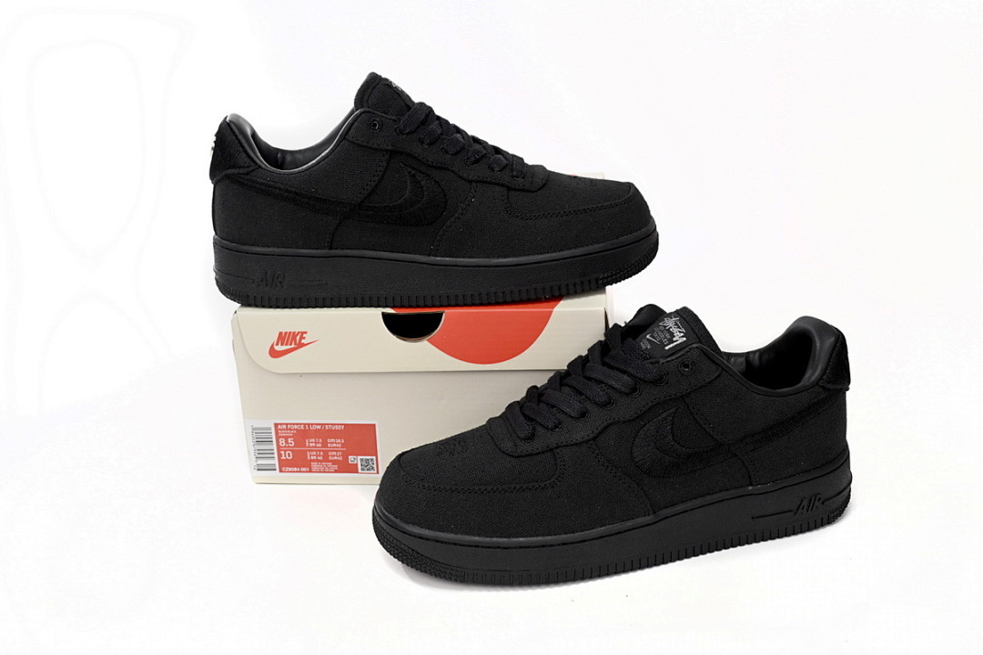 Stussy x Nike Air Force 1 Low “Black”CZ9084-001 