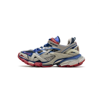 Balenciaga Track 2 Sneaker Beige Blue 570391 W2GN2 8570  01