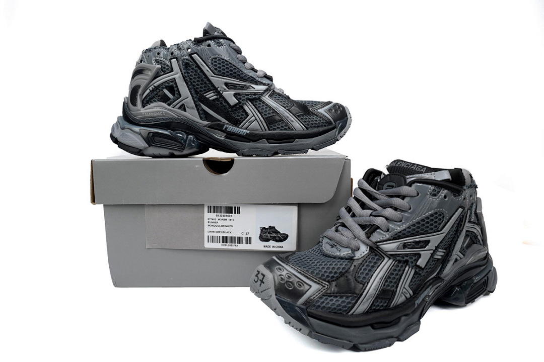 FC God Batch  Balenciaga Runner All Black Gray 677402 W3RBR 1515