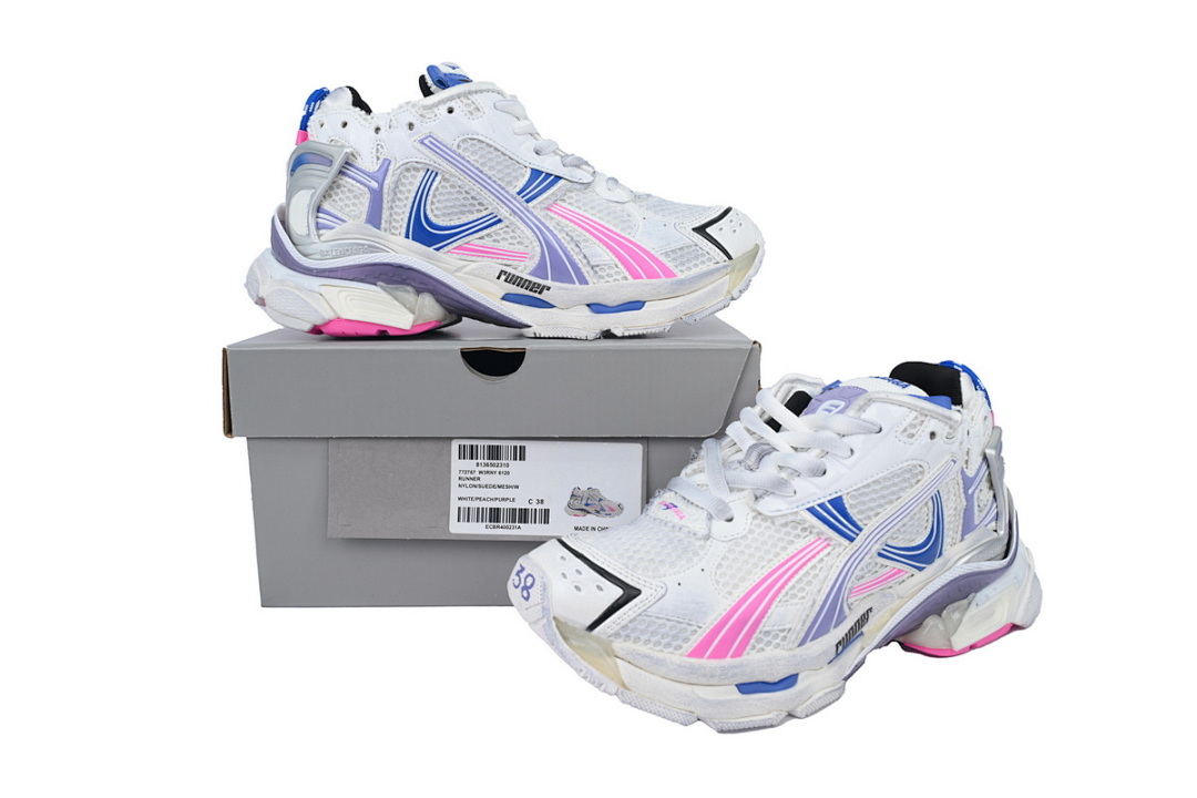  FC God Batch Balenciaga Runner Sneaker Purple Blue Powder 772767 W3RNY 6120