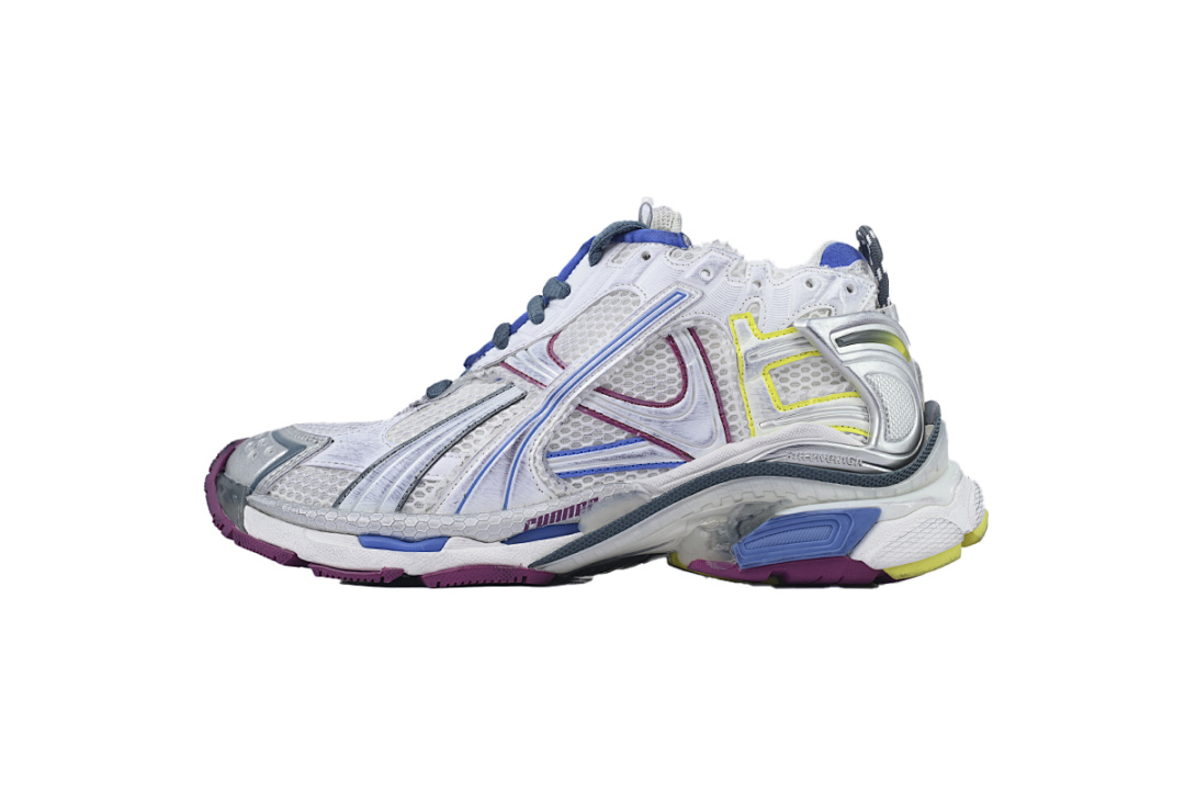FC God Batch Balenciaga Runner Sneaker 'White Purple Blue' 772767 W3RMU 9547