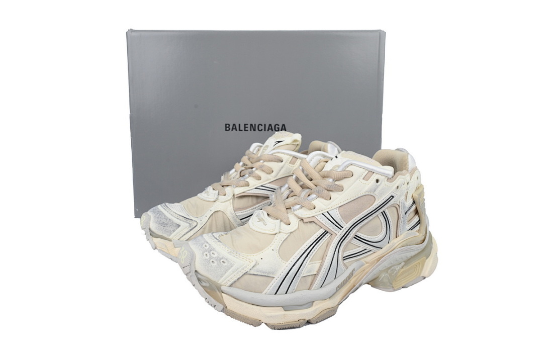 FC God Batch Balenciaga Runner Sneaker White Brown 772767 W3RNY 1205