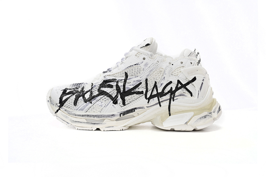 FC God Batch  Balenciaga Runner White And Black Characters 677402 W3RBQ 9010
