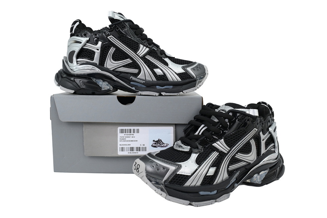 FC God Batch Balenciaga Runner Sneaker 'Black Silver'