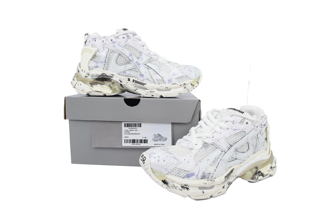 FC God Batch Balenciaga Runner Sneaker White Graffiti 772767 W3RNY 2301