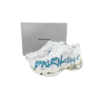 FC God Batch Balenciaga Runner Sneaker 'Graffiti - White Blue'  772774 W3RBQ 9040  02