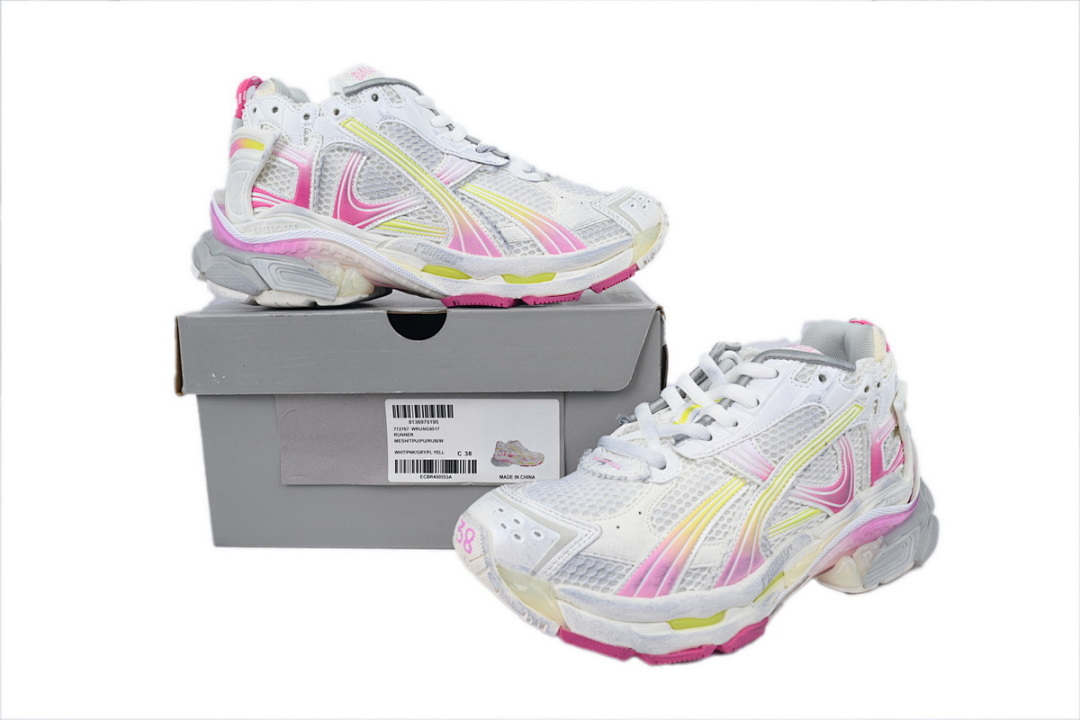 FC God Batch Balenciaga Runner Sneaker Gradient Yellow Powder 772767 WRUNG 9517 