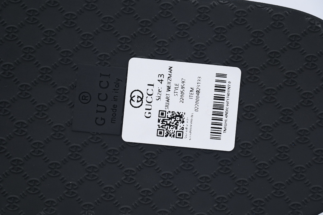 Gucci Black Rubber Flip Flops with Printed Logo and Black GG Hardware