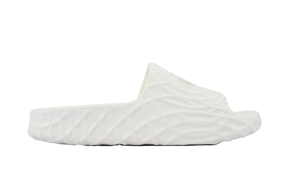 Gucci Branded White Rubber Slides with 3D Interlocking G Hardware