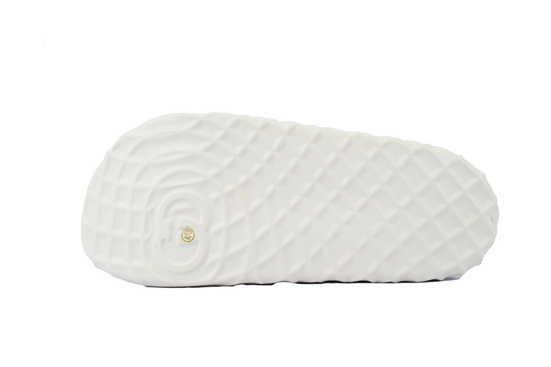 Gucci Branded White Rubber Slides with 3D Interlocking G Hardware