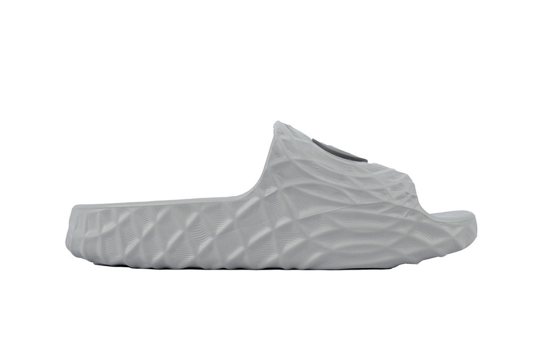 Gucci Branded Gray Rubber Slides with 3D Interlocking G Hardware