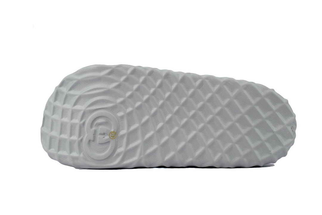 Gucci Branded Gray Rubber Slides with 3D Interlocking G Hardware