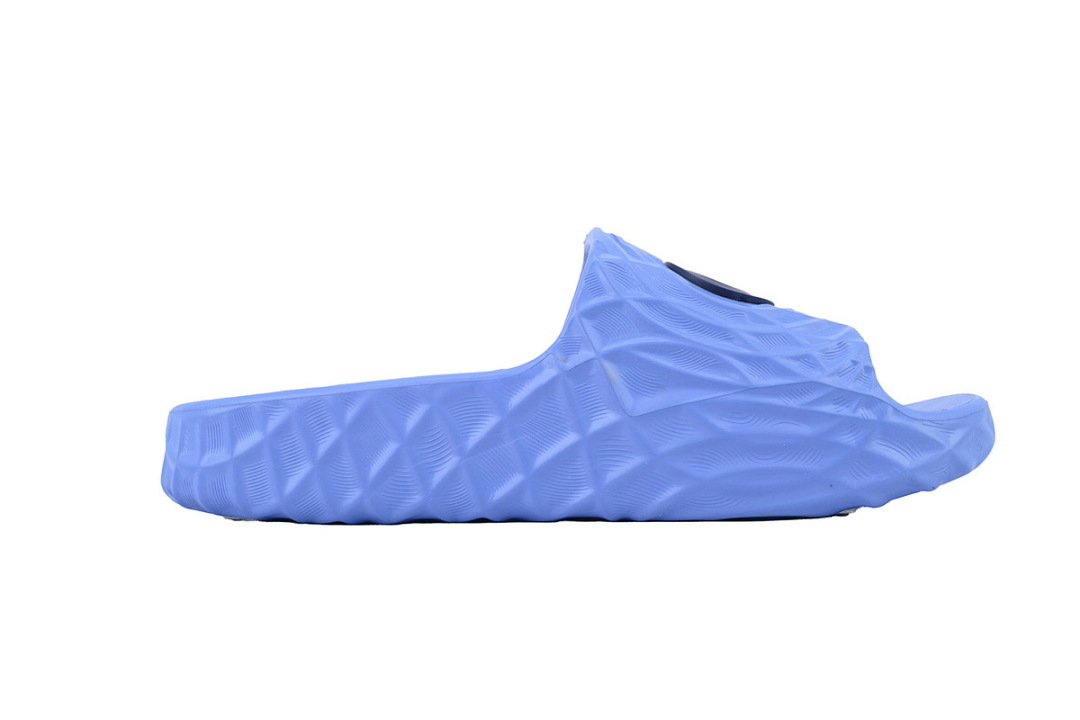 Gucci Branded Blue Rubber Slides with 3D Interlocking G Hardware