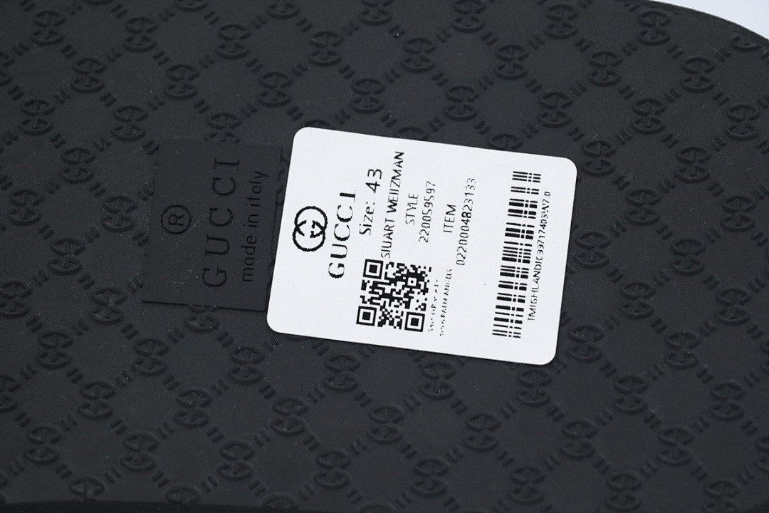 Gucci Black Rubber Flip Flops with Silver Metal GUCCI Logo