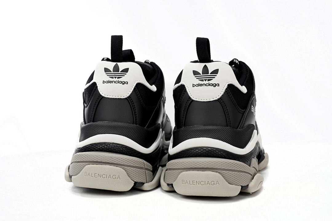 adidas x Balenciaga Triple S Black And White Bars 712764 W2ZB2 1090 