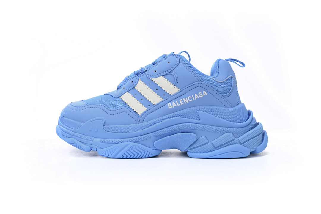 adidas x Balenciaga Triple S Blue And White Bars 712764 W2ZB2 4090 