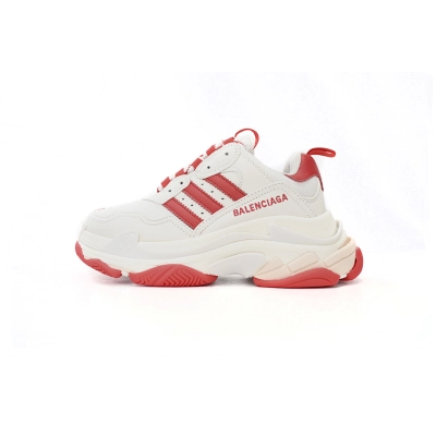 adidas x Balenciaga Triple S White Red Bar 01