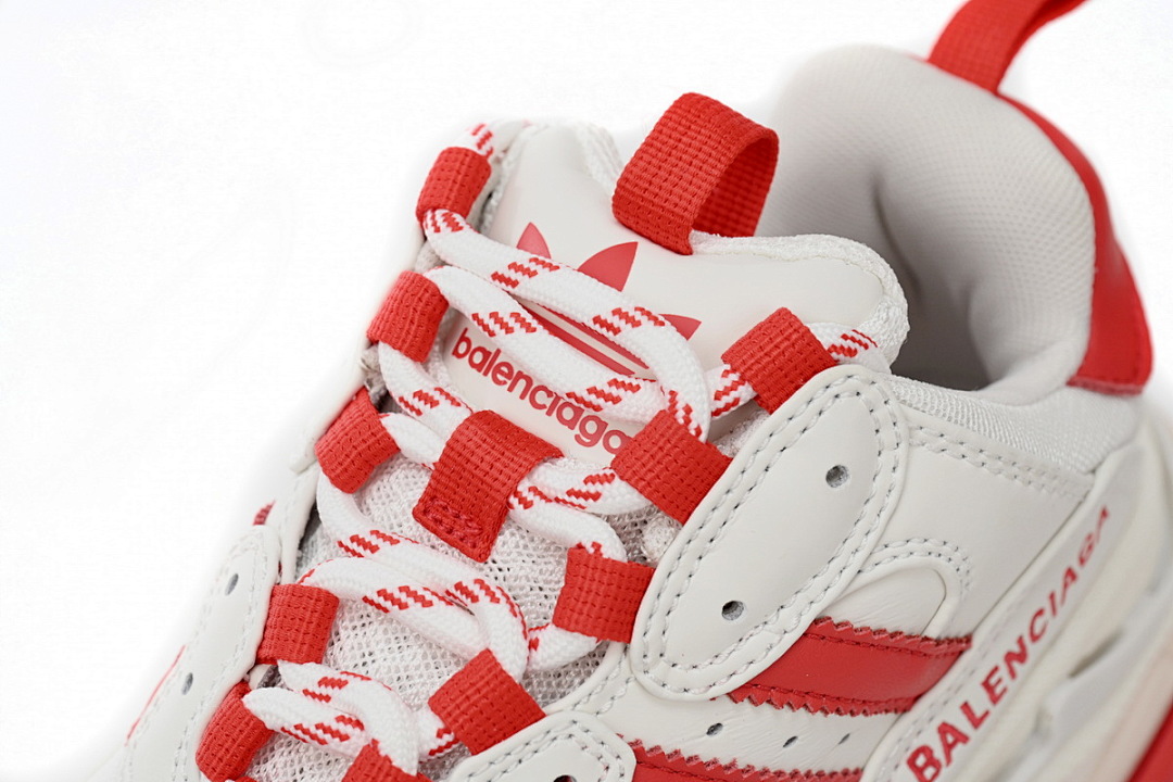 adidas x Balenciaga Triple S White Red Bar