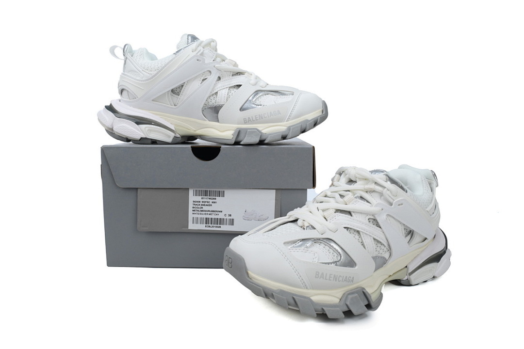 Balenciaga Track Sneaker White Grey Silver 542436 W2FSC 9081 