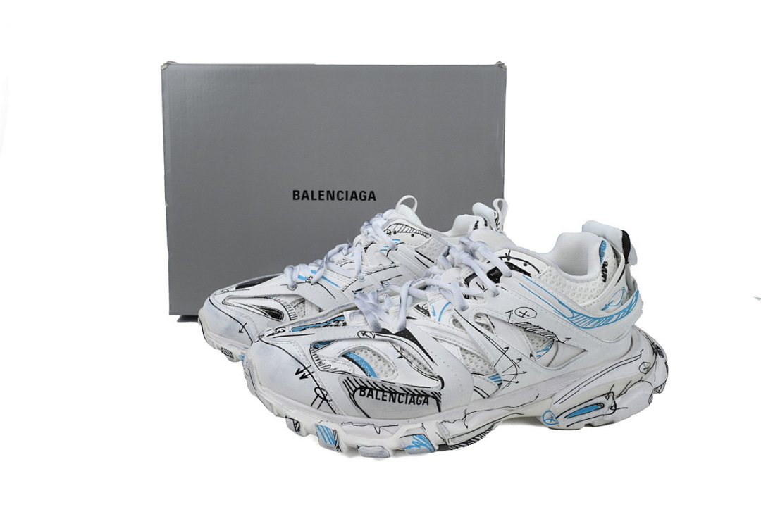 Balenciaga Track Sneaker 'White Blue'  542023 W3SRA 9014