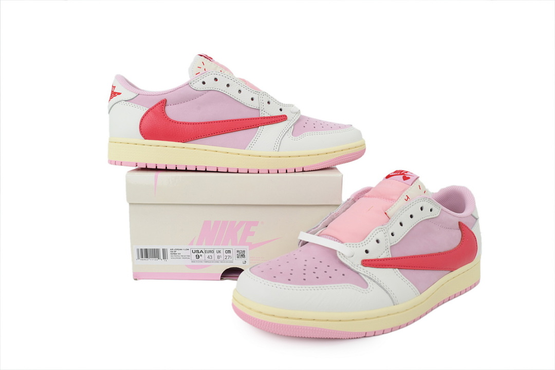 FC God Batch Travis Scott x Air Jordan 1 Retro Low OG 'Sail Tropical Pink' IQ7604-101 