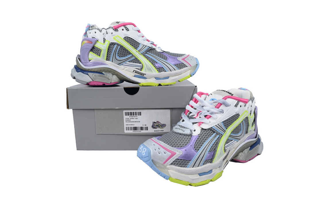 FC God Batch Balenciaga Runner Sneaker Pink Blue Purple 772767 W3RNY 0361