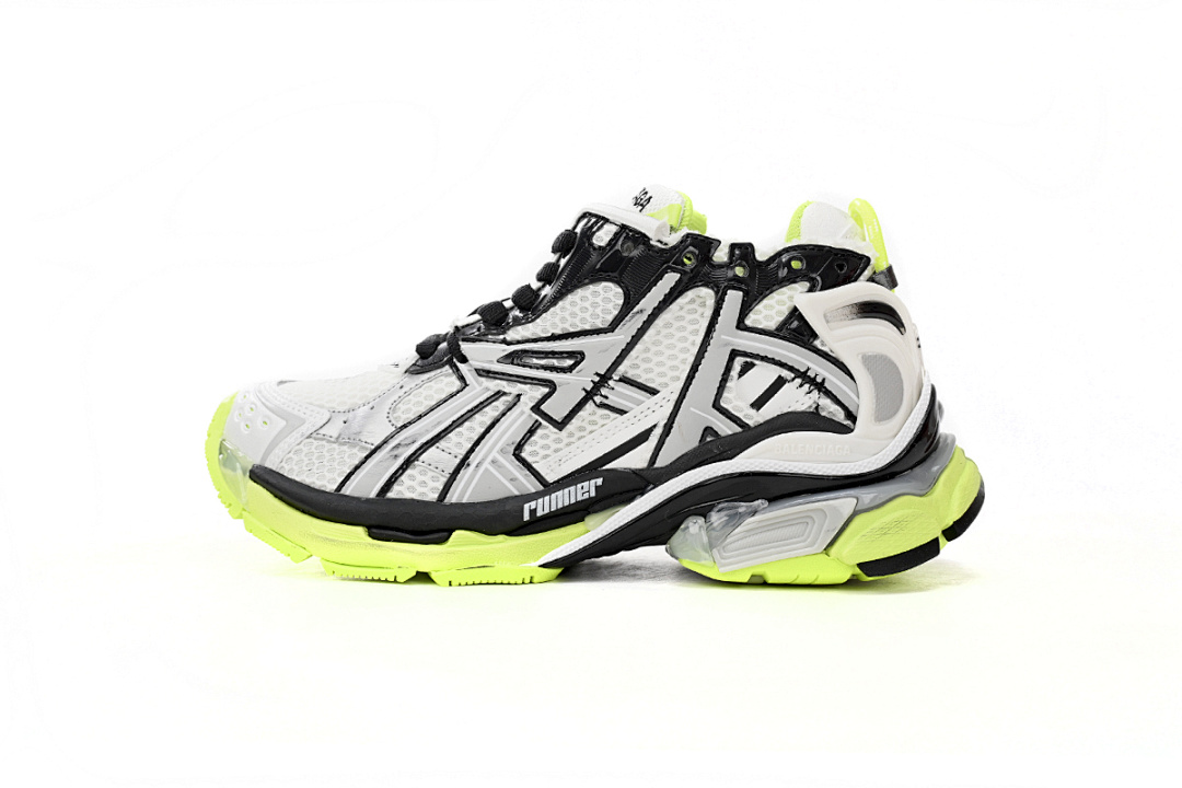 FC God Batch Balenciaga Runner Black, white, and Yellow 677402 W3RBP 1093