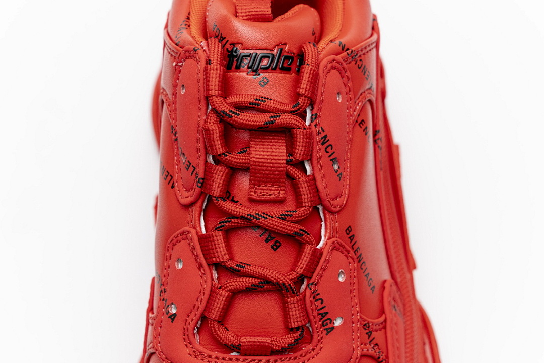Balenciaga Triple S Letter Bright Red 524039 W2FA1 7632 