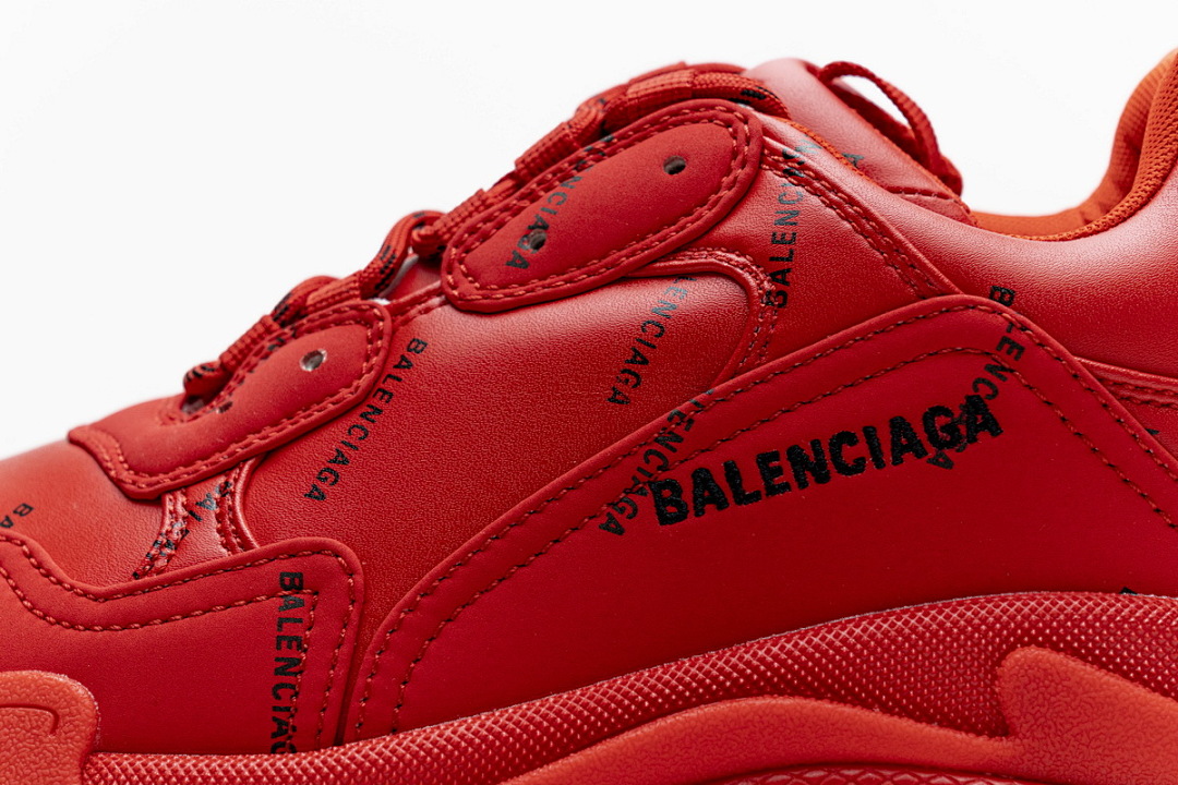 Balenciaga Triple S Letter Bright Red 524039 W2FA1 7632 
