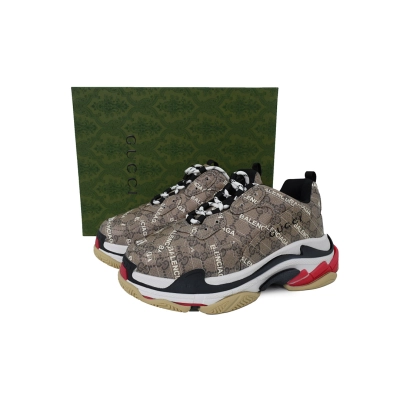 Gucci x Balenciaga Triple S Black Red 02