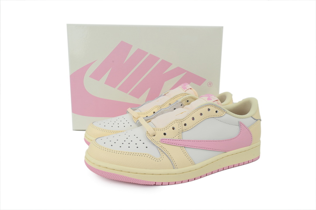 FC God Batch Travis Scott x Air Jordan 1 Retro Low OG 'Muslin Pink' IQ7604-100